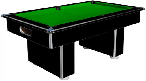 EX-Showroom 6' Black Gatley Slimline Free Play Slate Bed Pool Table - IN STOCK