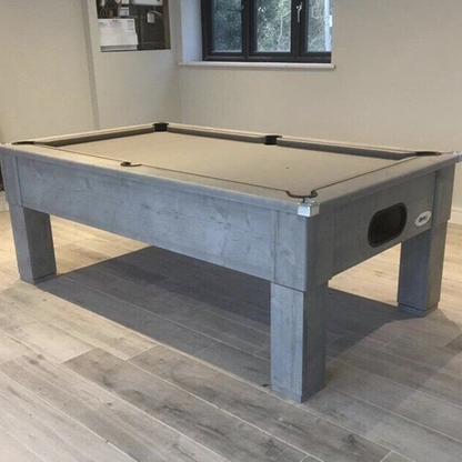 Cry Wolf Square Leg Slate Bed Pool Table Urban Grey