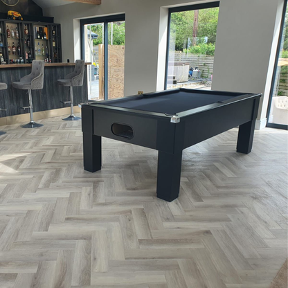 Cry Wolf Square Leg Slate Bed Pool Table Black
