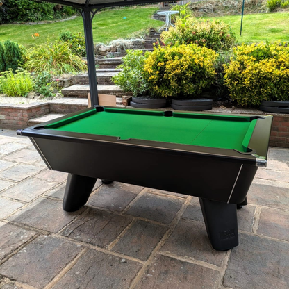 Cry Wolf Outdoor Slate Bed Pool Table Black