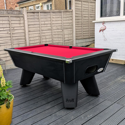 Cry Wolf Outdoor Slate Bed Pool Table Black