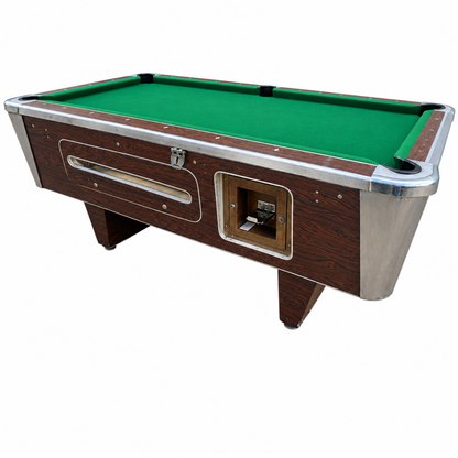RECONDITIONED 7' x 4' Walnut ALCA Free Play Pool table