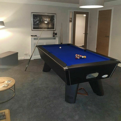 Cry Wolf Indoor Slate Bed Pool Table Black