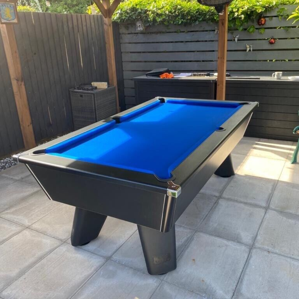 Cry Wolf Outdoor Slate Bed Pool Table Black