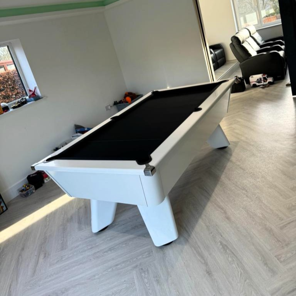 Cry Wolf Indoor Slate Bed Pool Table White