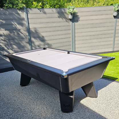 Cry Wolf Outdoor Slate Bed Pool Table Black