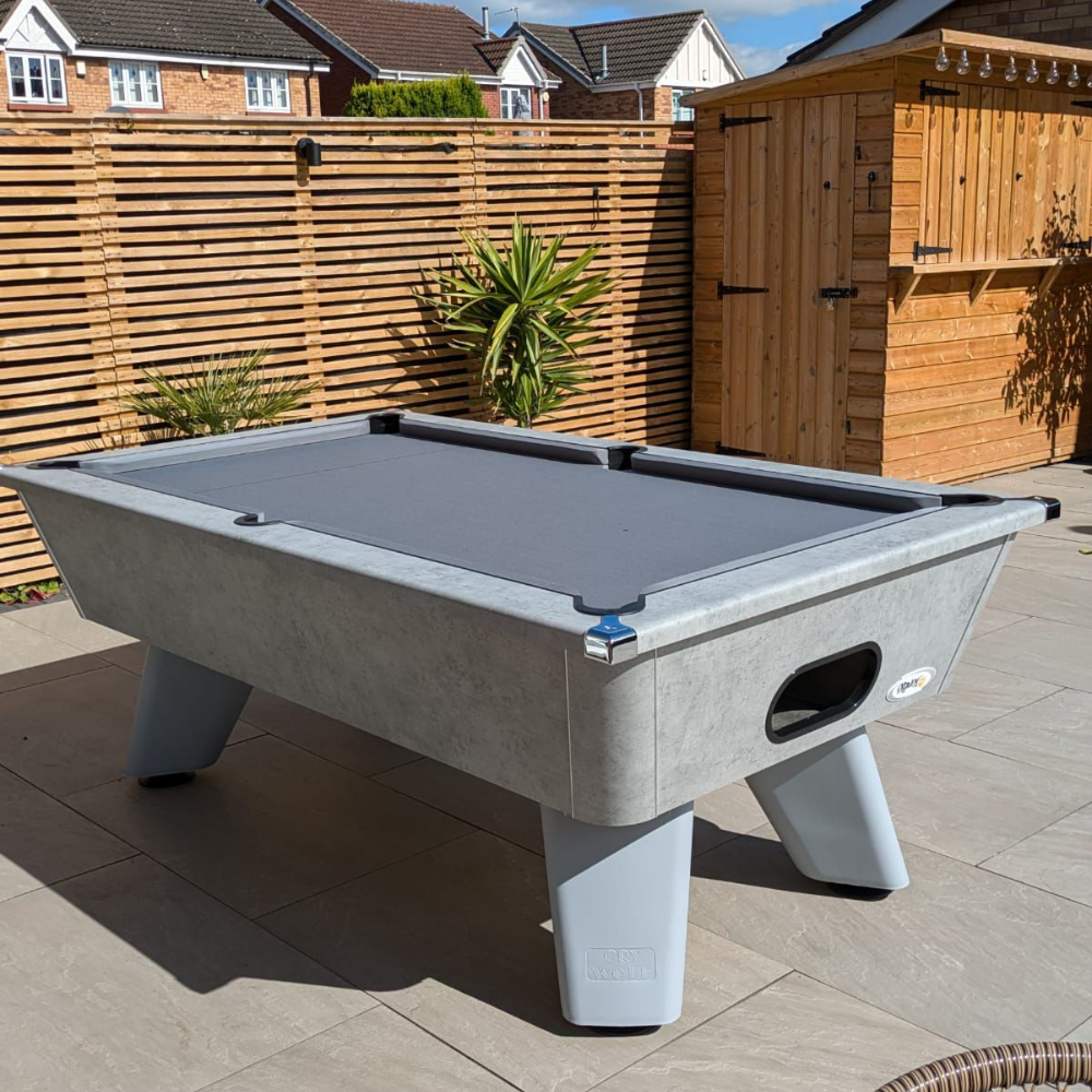 Cry Wolf Outdoor Slate Bed Pool Table Urban Grey
