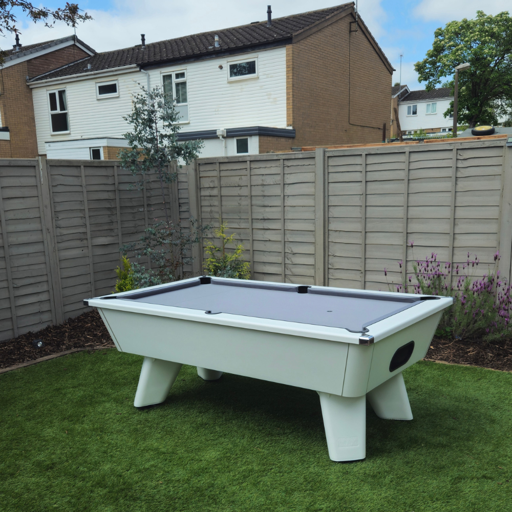 Cry Wolf Outdoor Slate Bed Pool Table White