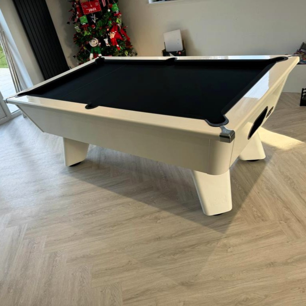 Cry Wolf Indoor Slate Bed Pool Table White