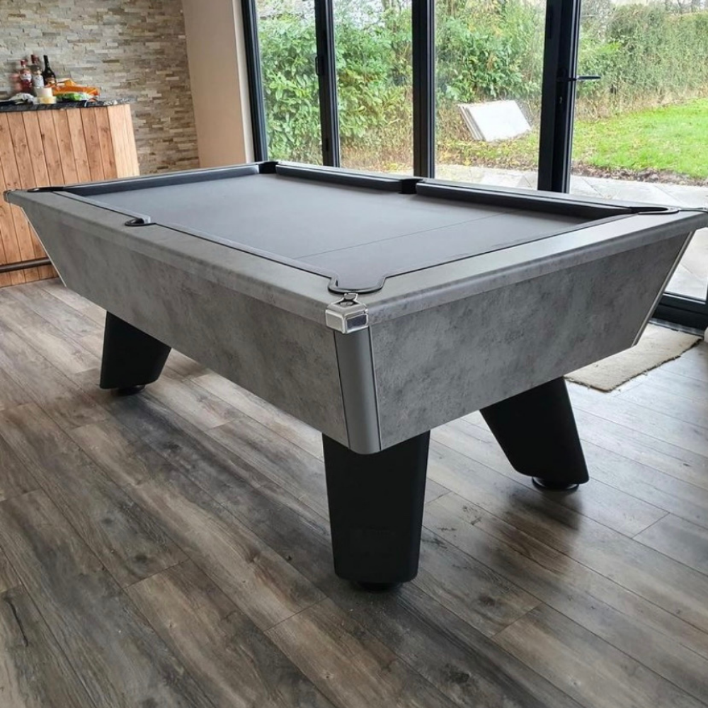 Cry Wolf Indoor Slate Bed Pool Table Urban Grey