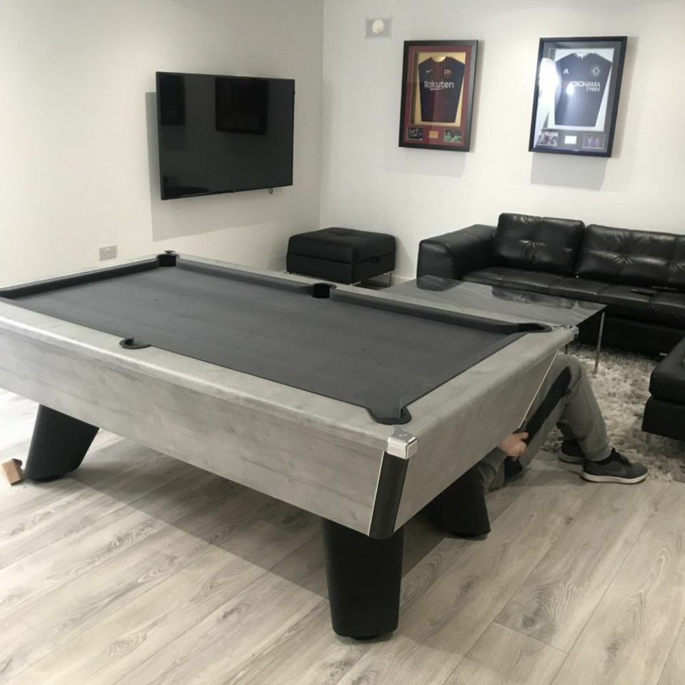 Cry Wolf Indoor Slate Bed Pool Table Urban Grey