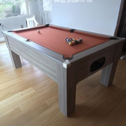 Cry Wolf Square Leg Slate Bed Pool Table Driftwood