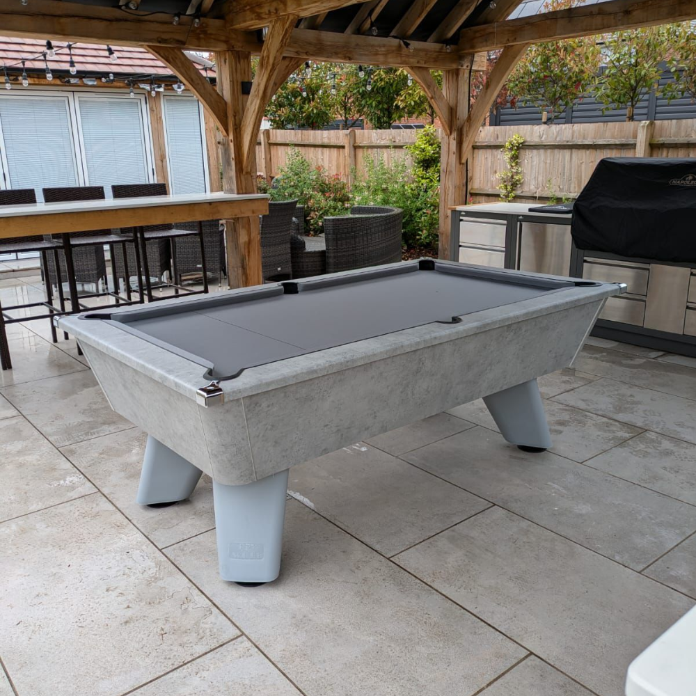Cry Wolf Outdoor Slate Bed Pool Table Urban Grey