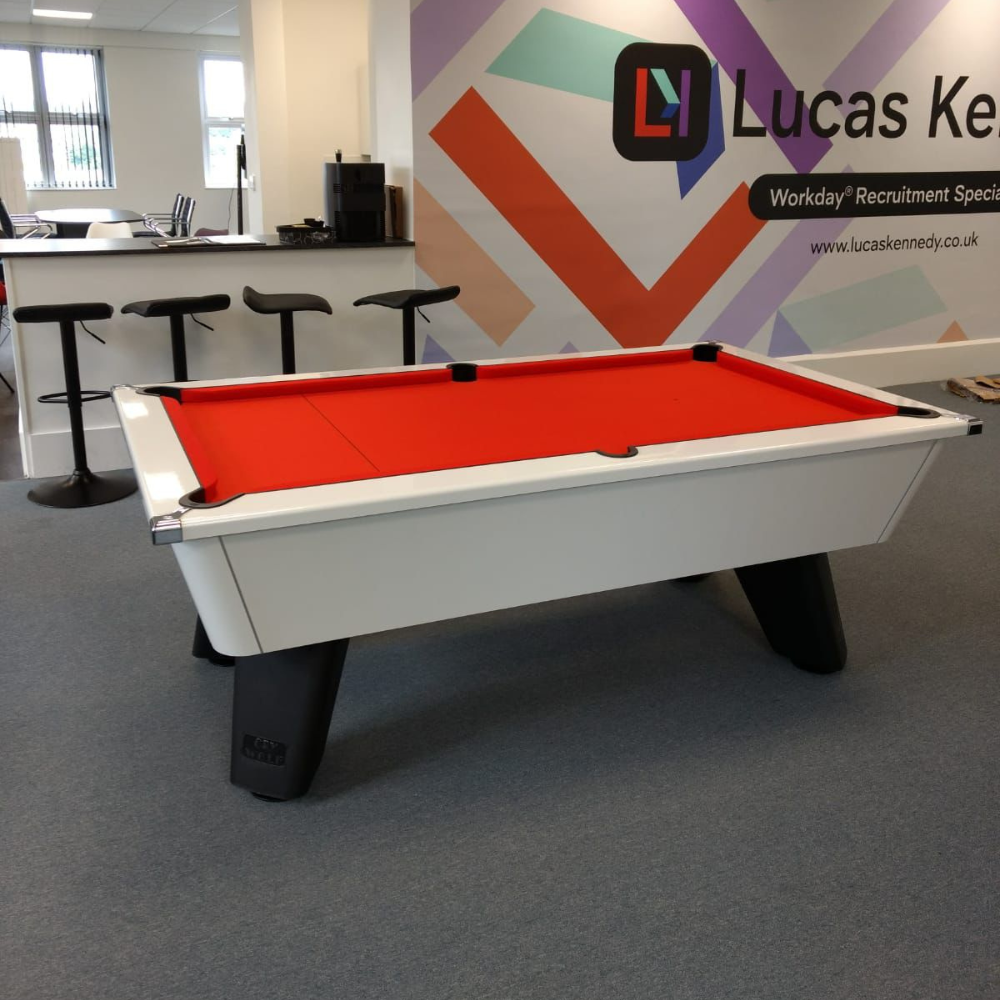 Cry Wolf Indoor Slate Bed Pool Table White