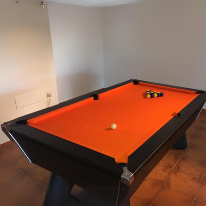 Cry Wolf Indoor Slate Bed Pool Table Black