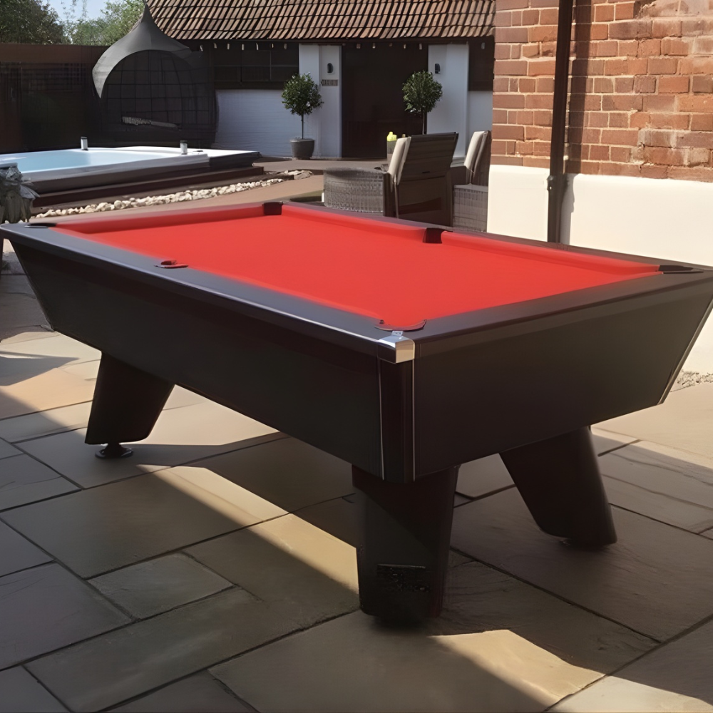 Cry Wolf Outdoor Slate Bed Pool Table Black