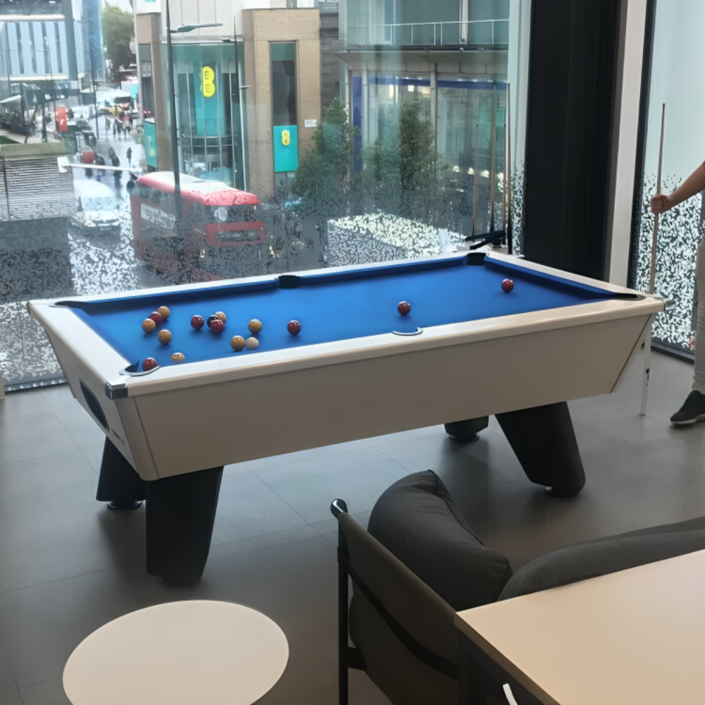 Cry Wolf Indoor Slate Bed Pool Table White