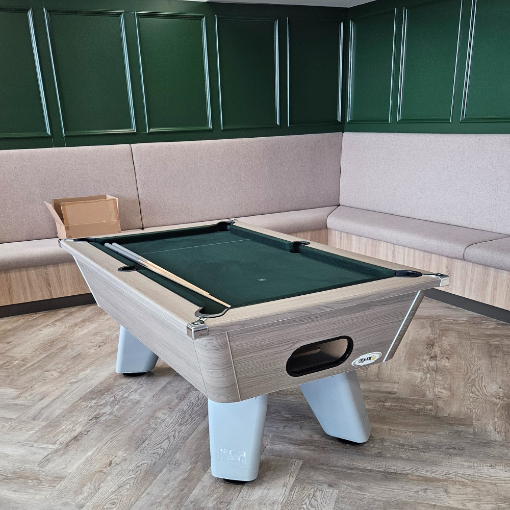 Cry Wolf Indoor Slate Bed Pool Table Driftwood