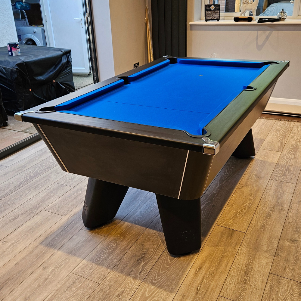 Cry Wolf Indoor Slate Bed Pool Table Black