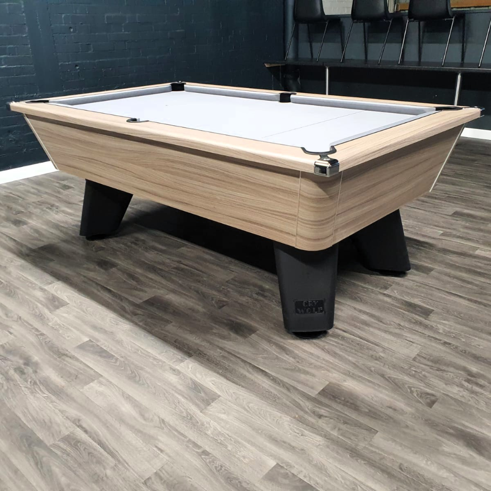 Cry Wolf Indoor Slate Bed Pool Table Driftwood