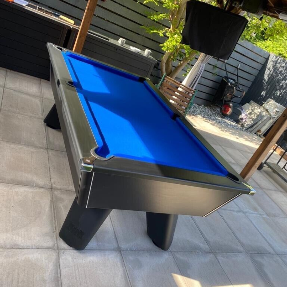 Cry Wolf Outdoor Slate Bed Pool Table Black