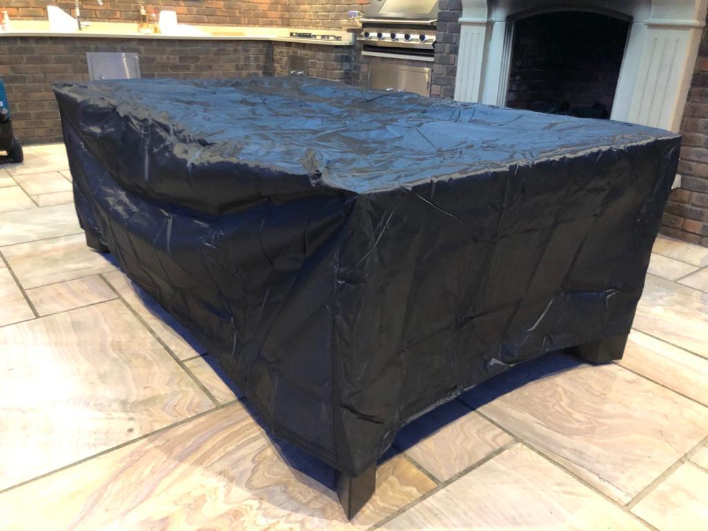 Grey Pine Alfresco outdoor pool dining table