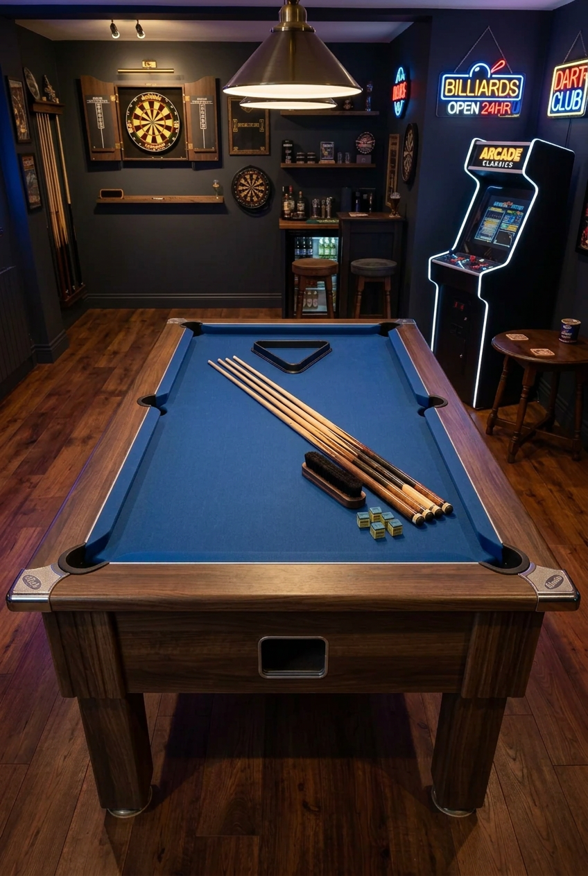 6’ Reconditioned Walnut 6’ DPT Emirates Pool table