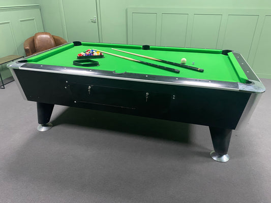 SAM Bison 7' x 4' Black Finish Reconditioned American Pool Table