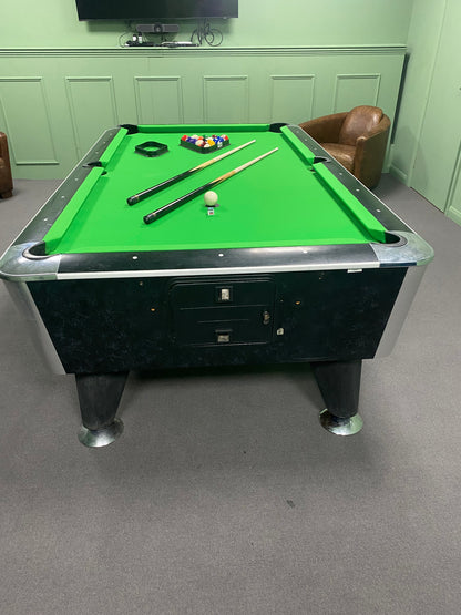 SAM Bison 7' x 4' Black Finish Reconditioned American Pool Table