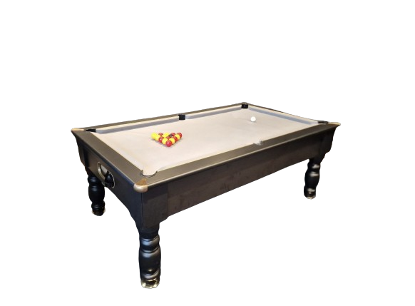 Black  Optima Rennes Free Play Slate Bed Pool Table