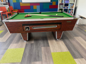 ***RECONDITIONED*** 7' x 4' Rosewood Superleague Free Play Pool table