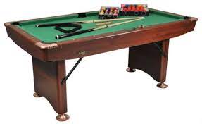 Buffalo Challenger 6' English pool and snooker table with folding legs.