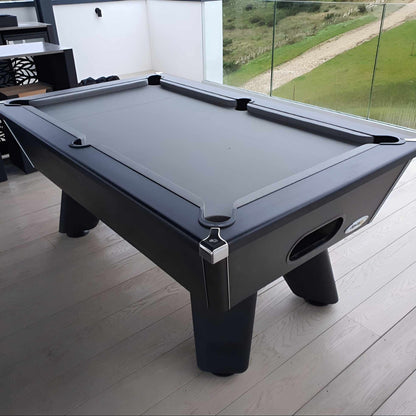 Cry Wolf Indoor Slate Bed Pool Table Black - Smart Silver