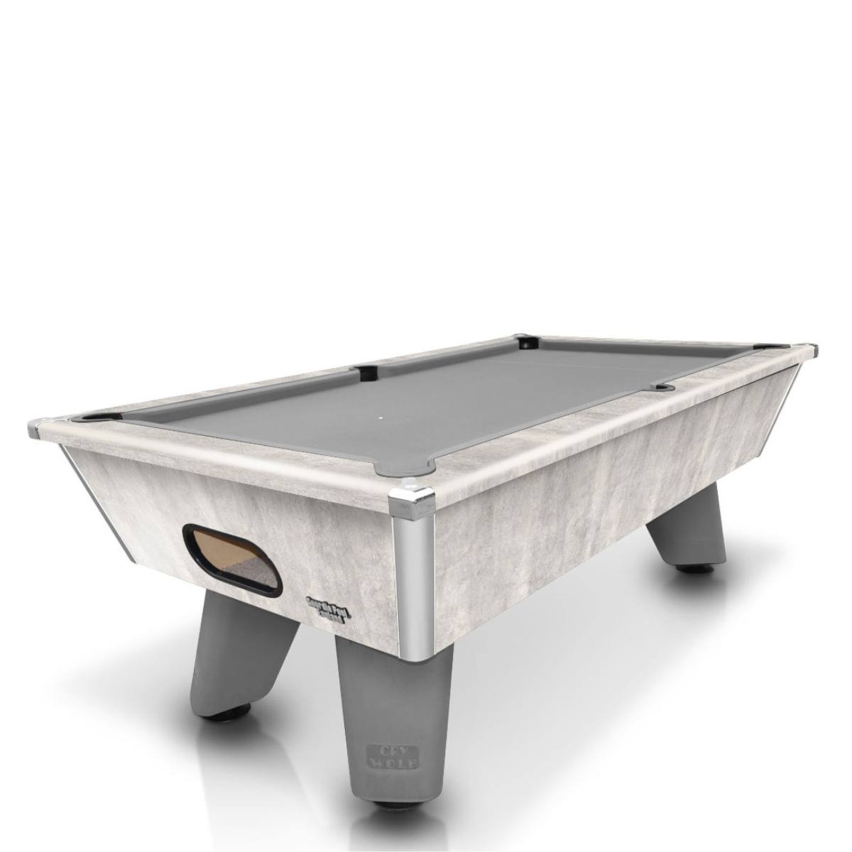 Cry Wolf Indoor Slate Bed Pool Table Urban Grey