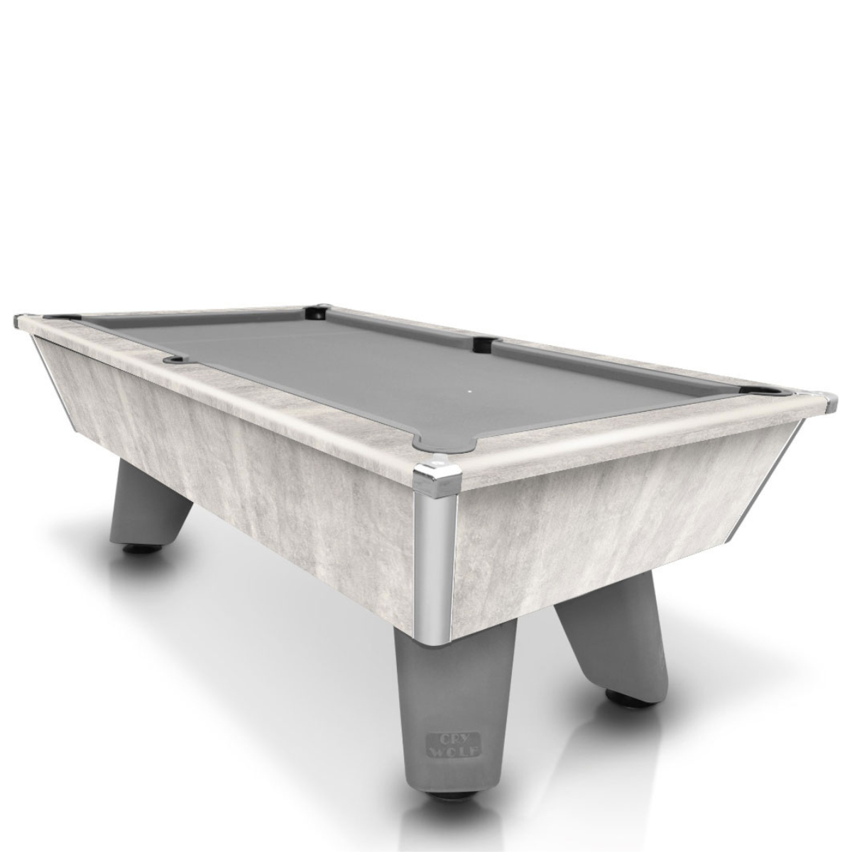 Cry Wolf Indoor Slate Bed Pool Table Urban Grey