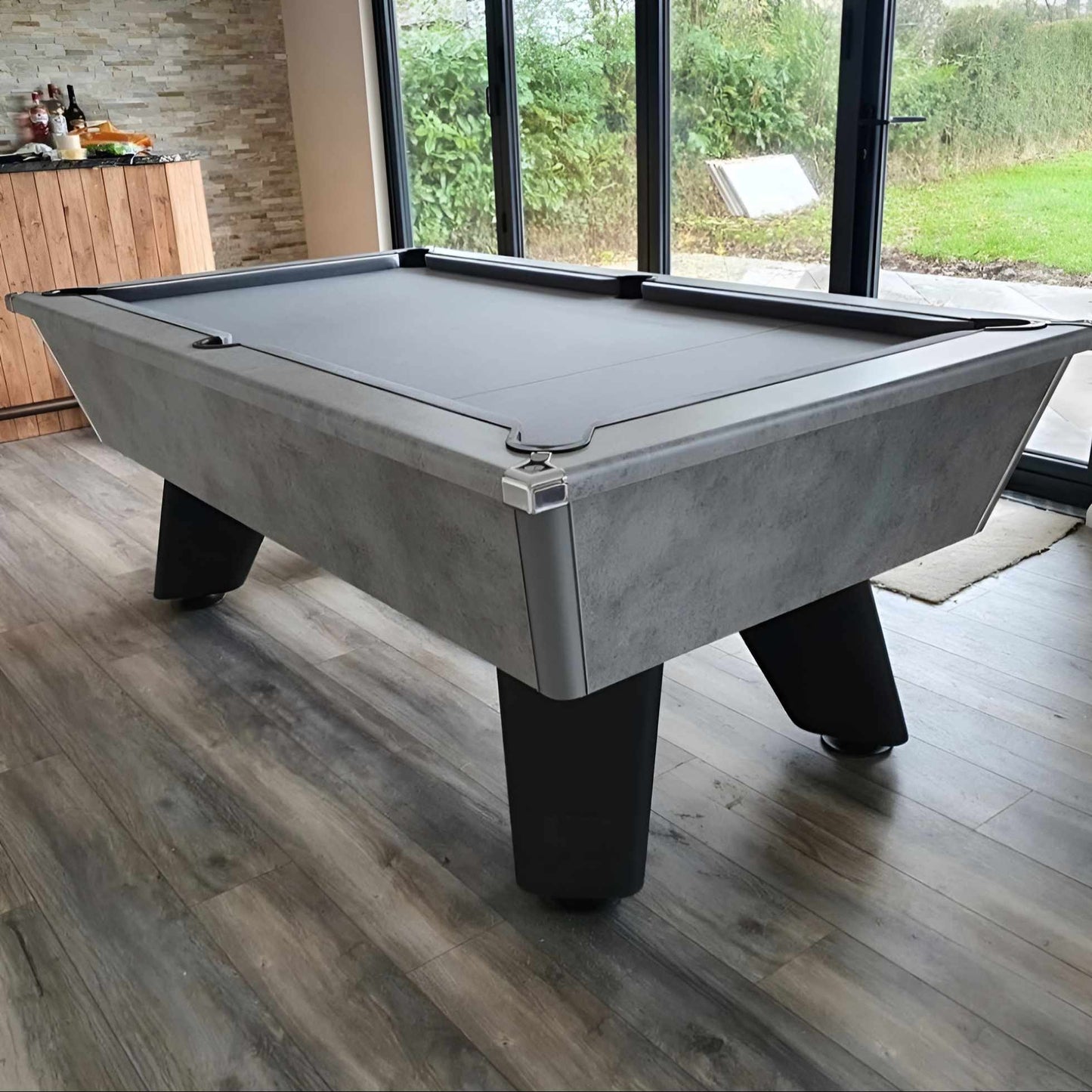 Cry Wolf Indoor Slate Bed Pool Table Urban Grey