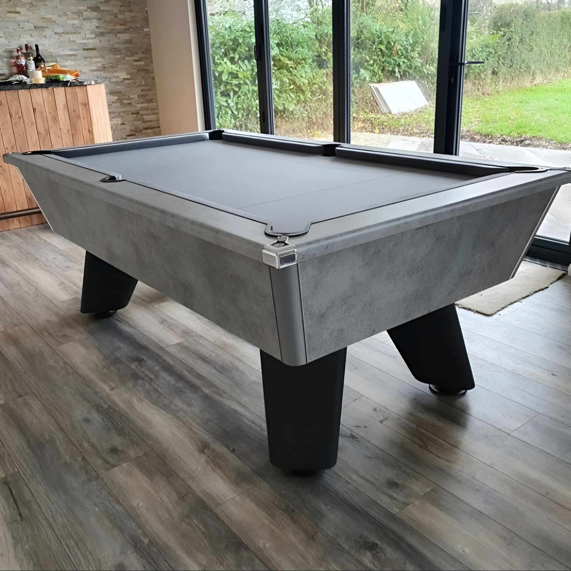Cry Wolf Indoor Slate Bed Pool Table Urban Grey