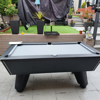 Cry Wolf Outdoor Slate Bed Pool Table Black