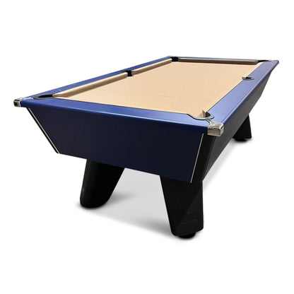 Cry Wolf Indoor Slate Bed Pool Table Midnight Blue