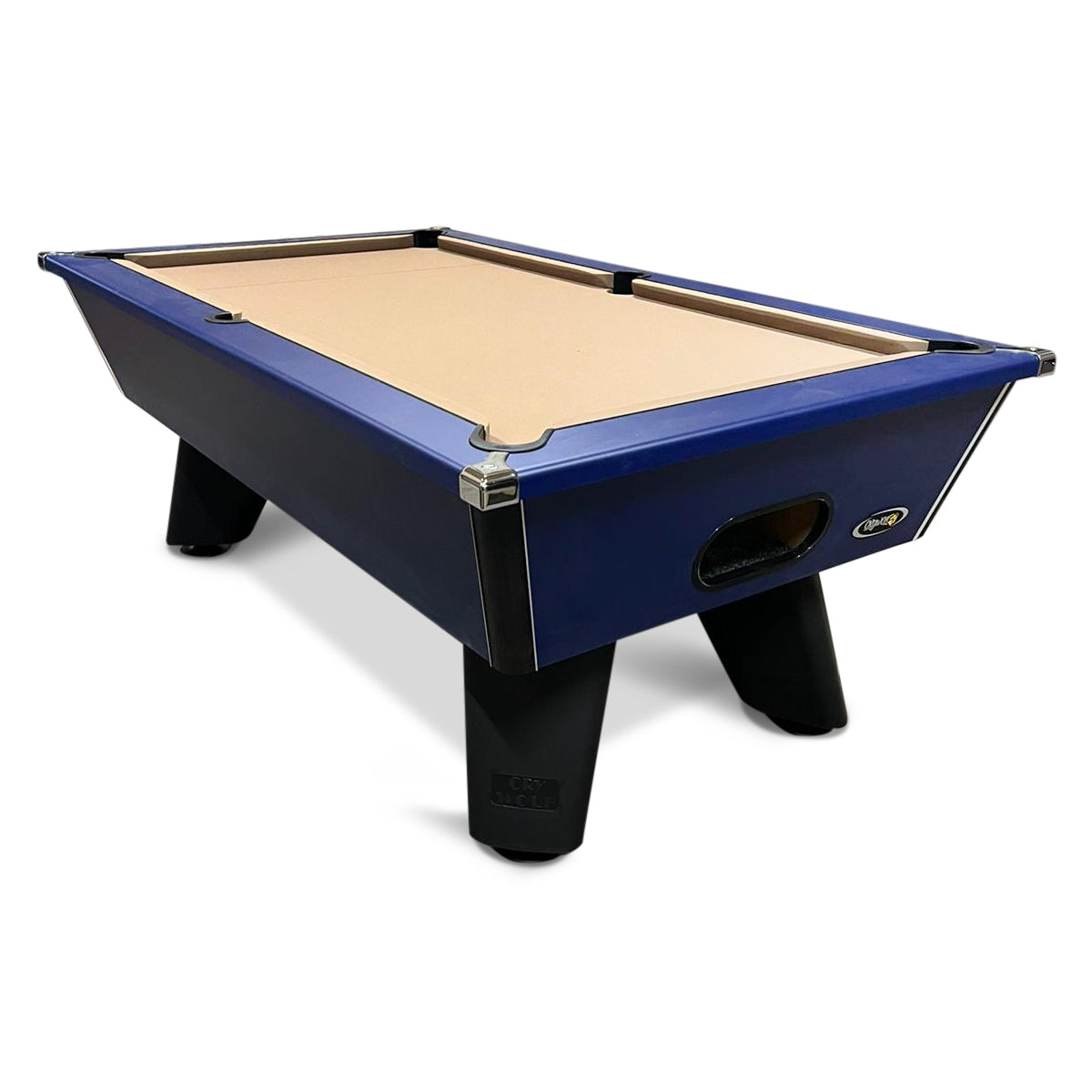 Cry Wolf Indoor Slate Bed Pool Table Midnight Blue