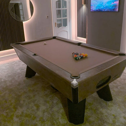 Cry Wolf Indoor Slate Bed Pool Table Italian Bronze