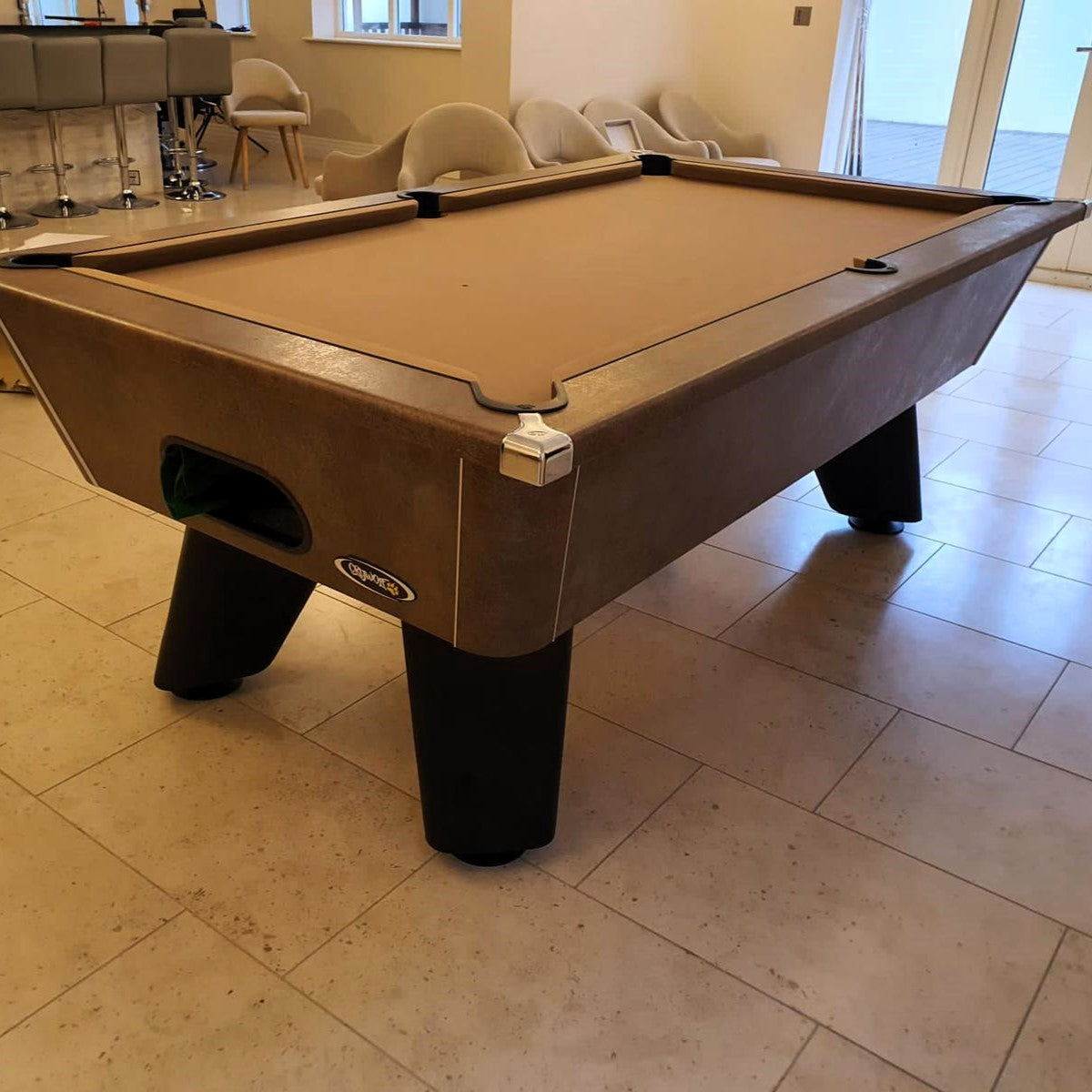 Cry Wolf Indoor Slate Bed Pool Table Italian Bronze