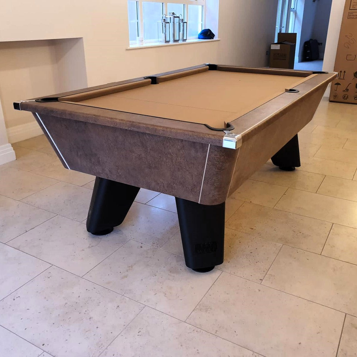 Cry Wolf Indoor Slate Bed Pool Table Italian Bronze
