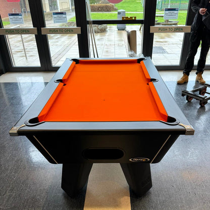 Cry Wolf Indoor Slate Bed Pool Table Black - Elite Pro Orange