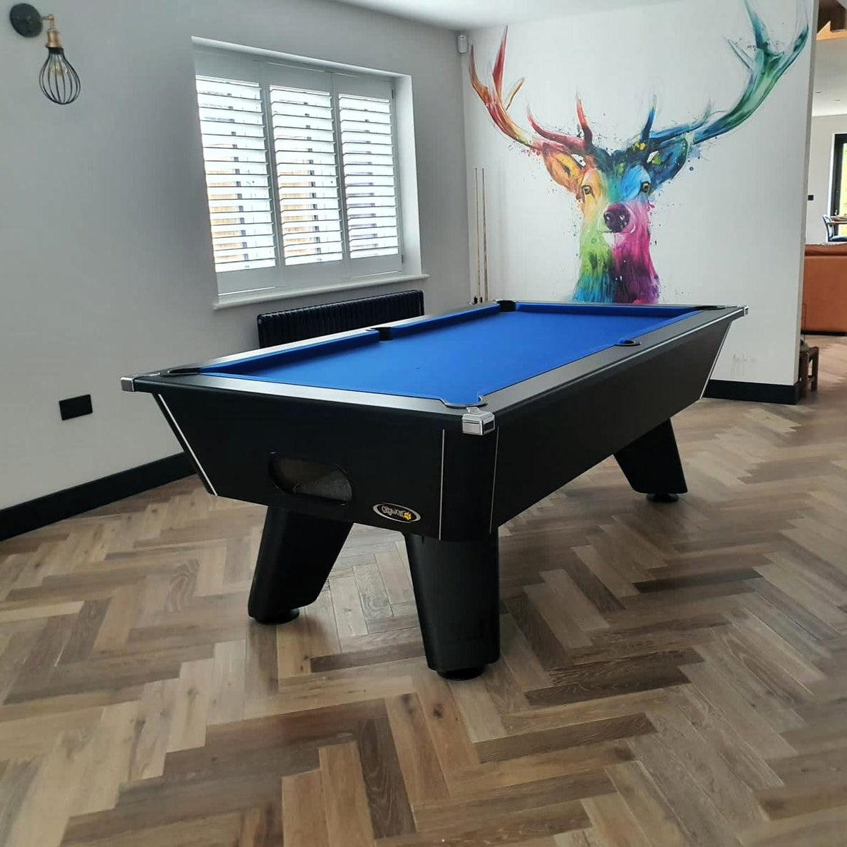 Cry Wolf Indoor Slate Bed Pool Table Black - Smart Royal Blue