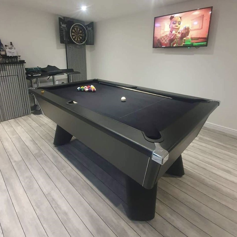 Cry Wolf Indoor Slate Bed Pool Table Black - Smart Black