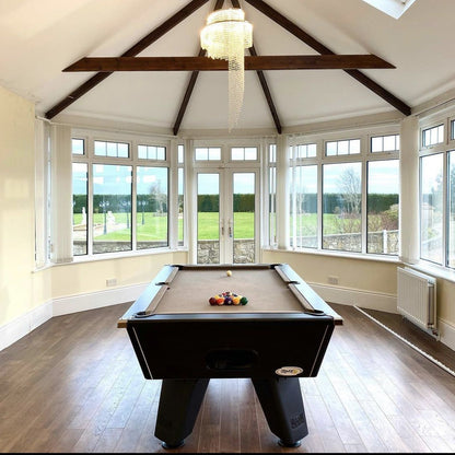 Cry Wolf Indoor Slate Bed Pool Table Black