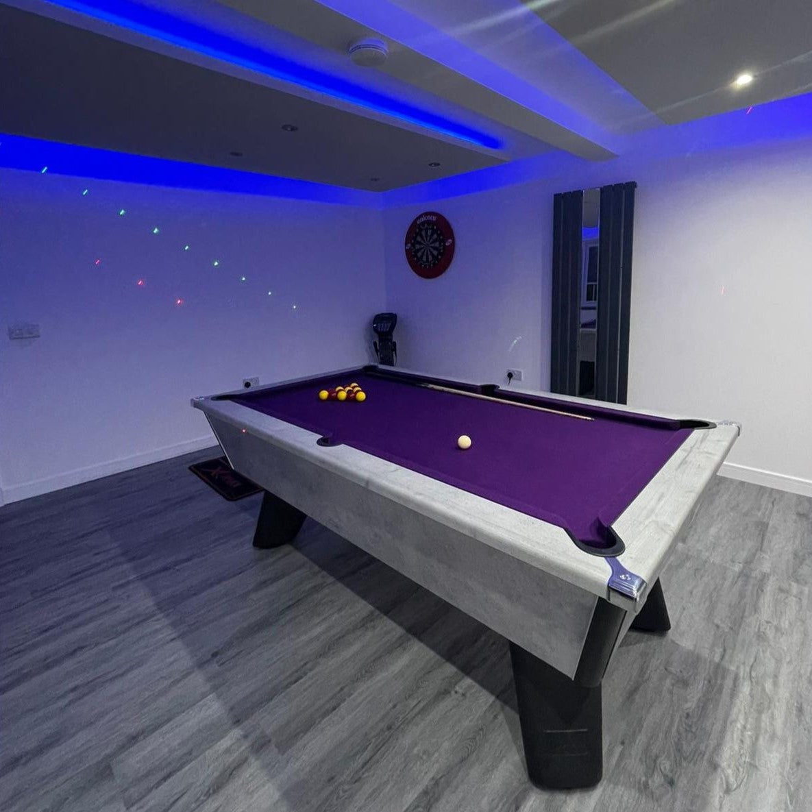 Cry Wolf Indoor Slate Bed Pool Table Urban Grey