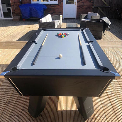 Cry Wolf Outdoor Slate Bed Pool Table Black