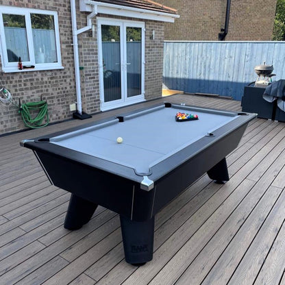 Cry Wolf Outdoor Slate Bed Pool Table Black